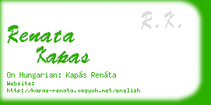 renata kapas business card
