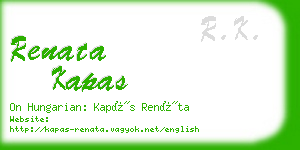 renata kapas business card